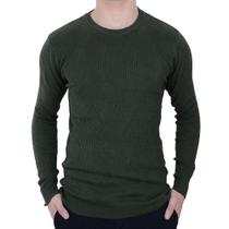 Blusa Masculina Broken Rules Sueter Tricot Verde Militar - 5 Blusa Masculina Broken Rules Sueter Tricot Verde Militar - 5