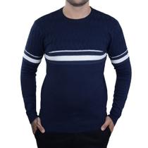Blusa Masculina Broken Rules Tricot Azul - 590189