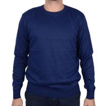 Blusa Masculina Delkor By Moocity Tricot Azul Plus Size - 598018