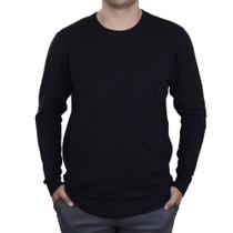Blusa Masculina Delkor Plus Size Sueter Tricot Preta - 59803 Blusa Masculina Delkor Plus Size Sueter Tricot Preta - 59803