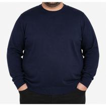 Blusa Masculina Delkor Tricot Plus Size Azul Marinho - 5980