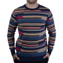 Blusa Masculina Docthos Sueter Tricot Slim Azul - 766862 Blusa Masculina Docthos Sueter Tricot Slim Azul - 766862