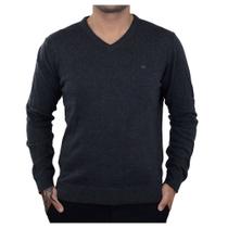 Blusa Masculina Docthos Sueter Tricot Slim Cinza - 766949 Blusa Masculina Docthos Sueter Tricot Slim Cinza - 766949