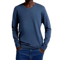 Blusa Masculina Hering ML Suéter Tricot Azul - K0WEAZ2SI