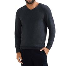 Blusa Masculina Hering ML Sueter Tricot Cinza Grafite - K0WE