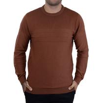 Blusa Masculina Highstil Sueter Tricot Marrom - 013050