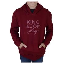 Blusa Masculina Infanto Juvenil KingJoe Moletom Bordô - 5184 Blusa Masculina Infanto Juvenil KingJoe Moletom Bordô - 5184