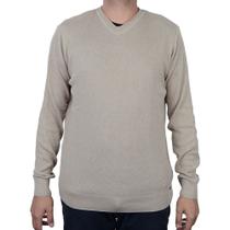 Blusa Masculina Lado Avesso Tricot Regular Fit Bege - LH13