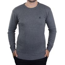 Blusa Masculina Lucky Sailing Tricot Plus Size Cinza - 95000 Blusa Masculina Lucky Sailing Tricot Plus Size Cinza - 95000