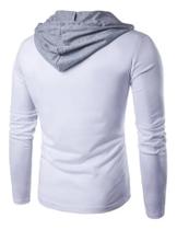 Blusa Masculina Manga Longa Comprida Frio Com Touca