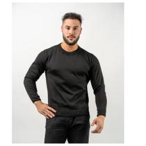 Blusa masculina manga longa Suéter liso gola redonda Blusa masculina manga longa Suéter liso gola redonda