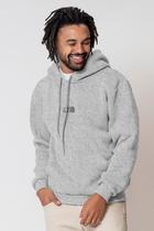 Blusa Masculina Moletom Canguru Logo Polo Wear Cinza