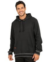 Blusa Masculina Moletom Fechado Anistia Retilínea Preto