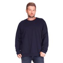 Blusa Masculina Moletom Flanelada Plus Size Básica Lisa Comfort Blusa Masculina Moletom Flanelada Plus Size Básica Lisa Comfort