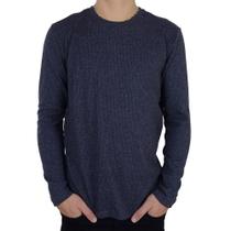 Blusa Masculina Olho Fatal Sueter Tricot Mescla Marinho - 40 Blusa Masculina Olho Fatal Sueter Tricot Mescla Marinho - 40