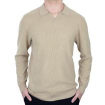 Blusa Masculina Pellini Tricot Gola Polo Bege - CAM16635 Blusa Masculina Pellini Tricot Gola Polo Bege - CAM16635