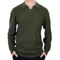 Blusa Masculina Pellini Tricot Gola Polo Verde - CAM16635 Blusa Masculina Pellini Tricot Gola Polo Verde - CAM16635