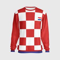 Blusa Masculina Time Croácia Moletom Copa Croata Futebol