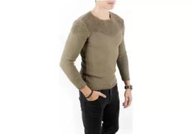 Blusa Masculino Corte Estreito Caqui Manga Longa