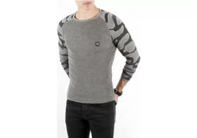Blusa Masculino Corte Estreito Cinza Manga Longa 08074