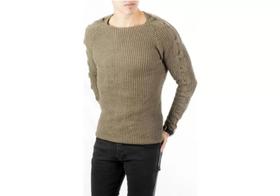 Blusa Masculino Trico Caqui Manga Longa 08068-A9