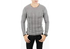 Blusa Masculino Trico Cinza Manga Longa 08075-A6