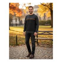 Blusa Masculino Tricot Confortável Inverno Estiloso Quente Tam G Blusa Masculino Tricot Confortável Inverno Estiloso Quente Tam G