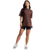 Blusa Max T-Shirt Algodão Vekyo Gola Alta Oversized Básica Moda Casual Feminina