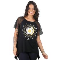 Blusa maxi recorte tela cosmic balance