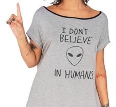 Blusa Maxi Sobre Leg E.t. Extraterreste Alienígena Feminina