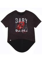 Blusa MC Oversized Long Fit Baby Preto Banana Danger Blusa MC Oversized Long Fit Baby Preto Banana Danger
