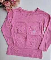 Blusa meia estação infantil feminina manga longa