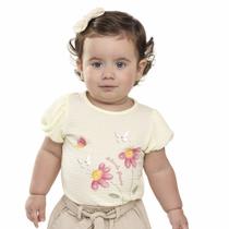 Blusa Menina Angerô Malha Aurora Estampa Glitter Flores Off Tamanho:2Cor:Igual da foto Blusa Menina Angerô Malha Aurora Estampa Glitter Flores Off Tamanho:2Cor:Igual da foto