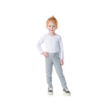 Blusa Menina Básica Infantil Camiseta Feminina Manga Longa em Cotton Duzizo Blusa Menina Básica Infantil Camiseta Feminina Manga Longa em Cotton Duzizo
