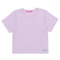 Blusa Menina Cinti em Algodão Aplique de Strass cor Rosa Blusa Menina Cinti em Algodão Aplique de Strass cor Rosa