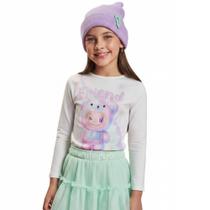 Blusa Menina Cinti em Algodão Estampa Labubu Friend Off Tamanho:4 Blusa Menina Cinti em Algodão Estampa Labubu Friend Off Tamanho:4