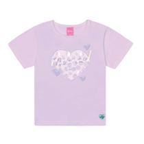 Blusa Menina Cinti em Cotton c/ Bordado "Mermaid" Lilás Blusa Menina Cinti em Cotton c/ Bordado "Mermaid" Lilás