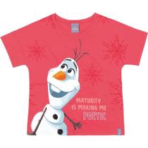 Blusa Menina Infantil Frozen Disney Olaf Malwee Kids