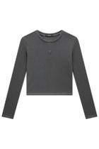 Blusa Menina Manga Longa Canelada Lilimoon