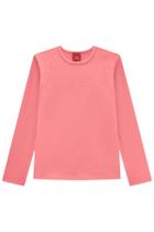 Blusa Menina Manga Longa com Strass em Algodão Kyly