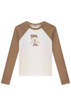 Blusa Menina Manga Longa Raglam em Canelado Liz Lilimoon