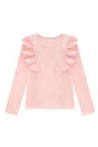 Blusa Menina Manga Longa Strass e Babado Somni Blusa Menina Manga Longa Strass e Babado Somni