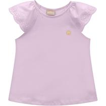 Blusa Menina Milon em Cotton com Bordado - Lilás