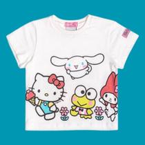 Blusa Menina Momi em Algodão Estampa Hello Kitty e Amigos