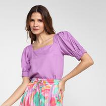 Blusa Mercatto Decote Reto Feminina Blusa Mercatto Decote Reto Feminina