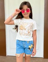 Blusa minnie dourado animê