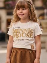 Blusa Minnie Wonderful Contorno Bordado Animê