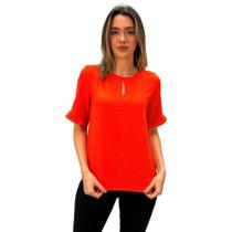 Blusa Miravest Manga Curta Gola Canoa Feminina Blusa Miravest Manga Curta Gola Canoa Feminina