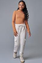 Blusa ml e calca jogger bege escuro Blusa ml e calca jogger bege escuro