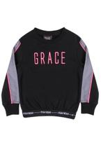 Blusa ML Moletinho Grace Preto Banana Danger Blusa ML Moletinho Grace Preto Banana Danger